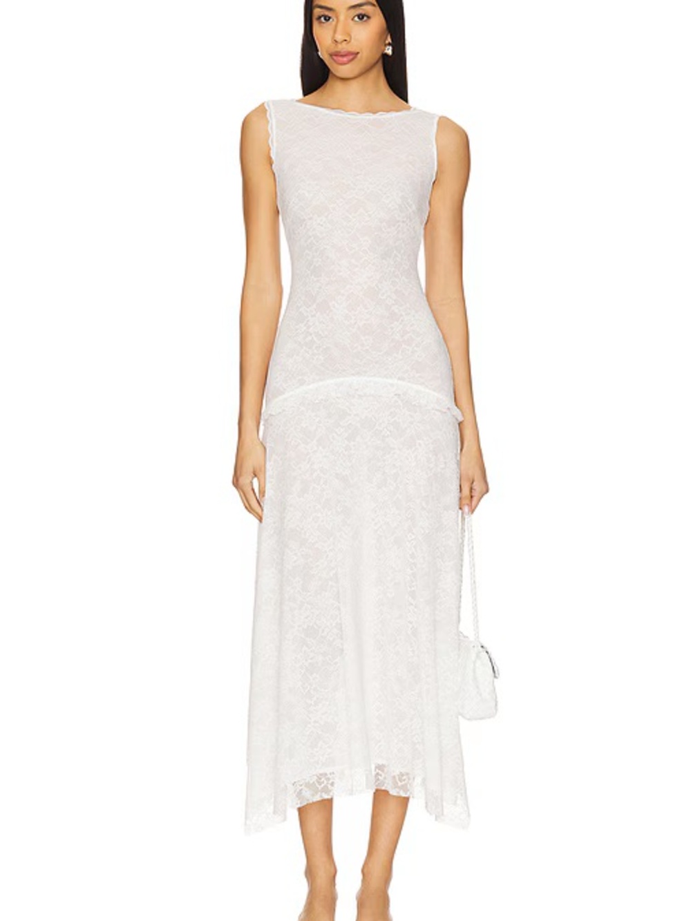 LPA Alessia Midi Dress in White